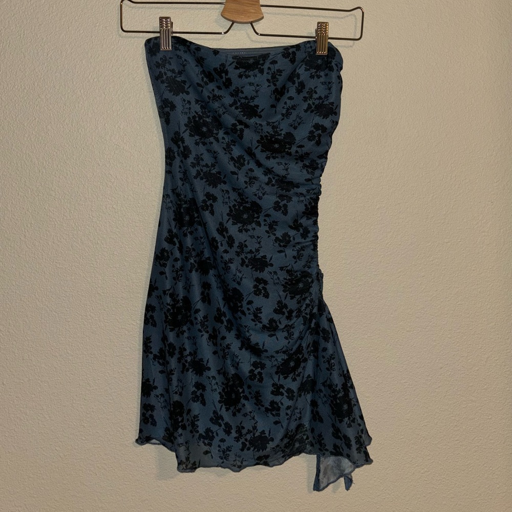 blue floral princess polly dress